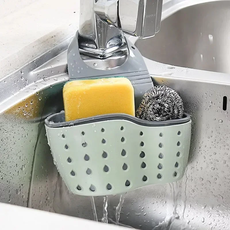 Gootsteen Rek Zeep Spons Houder Plastic Opknoping Opslag Mand Kraan Plank Keuken Badkamer Organizer Hanger Accessoires