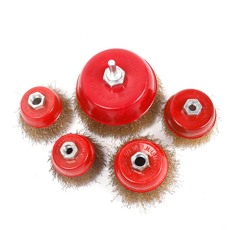 Metal Polishing Wheel / Cleaning Wire Brush / Bowl Type Grinding and Derusting Steel Wire Wheel with Nut / Angle Grinder
