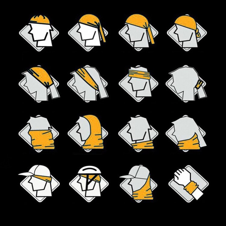 Multifunctional Ghost Skull Head Scarf Neck Warmer Tube Halloween Bandana Headband Neckerchief Magic Headscar Halloween