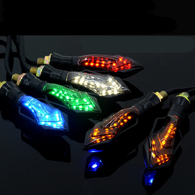 12V Motorcycle Double Color LED Signal Light Turn Signal Rear Indicator