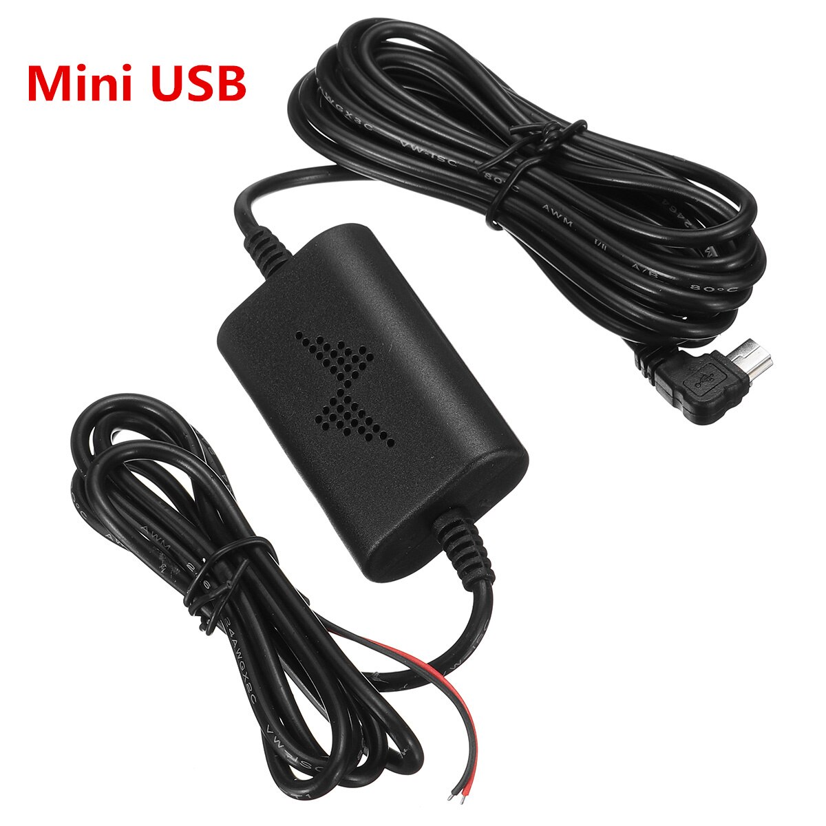 Kit de chargeur de voiture Mini / Micro Port USB câble pour enregistreur de caméra DVR boîtier d'alimentation exclusif: Mini USB