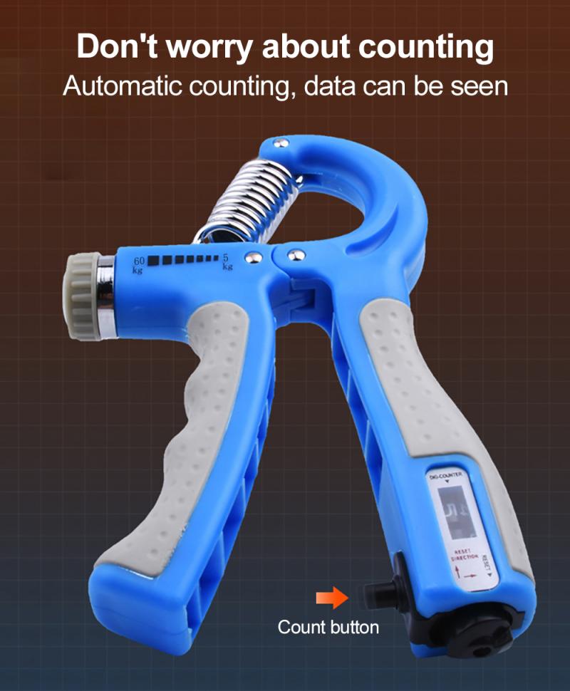 Exercise Strengthener Gripper Spring Finger Pinch Carpal Expander R-Shape Adjustable Hand Grip Sports Strength Countable