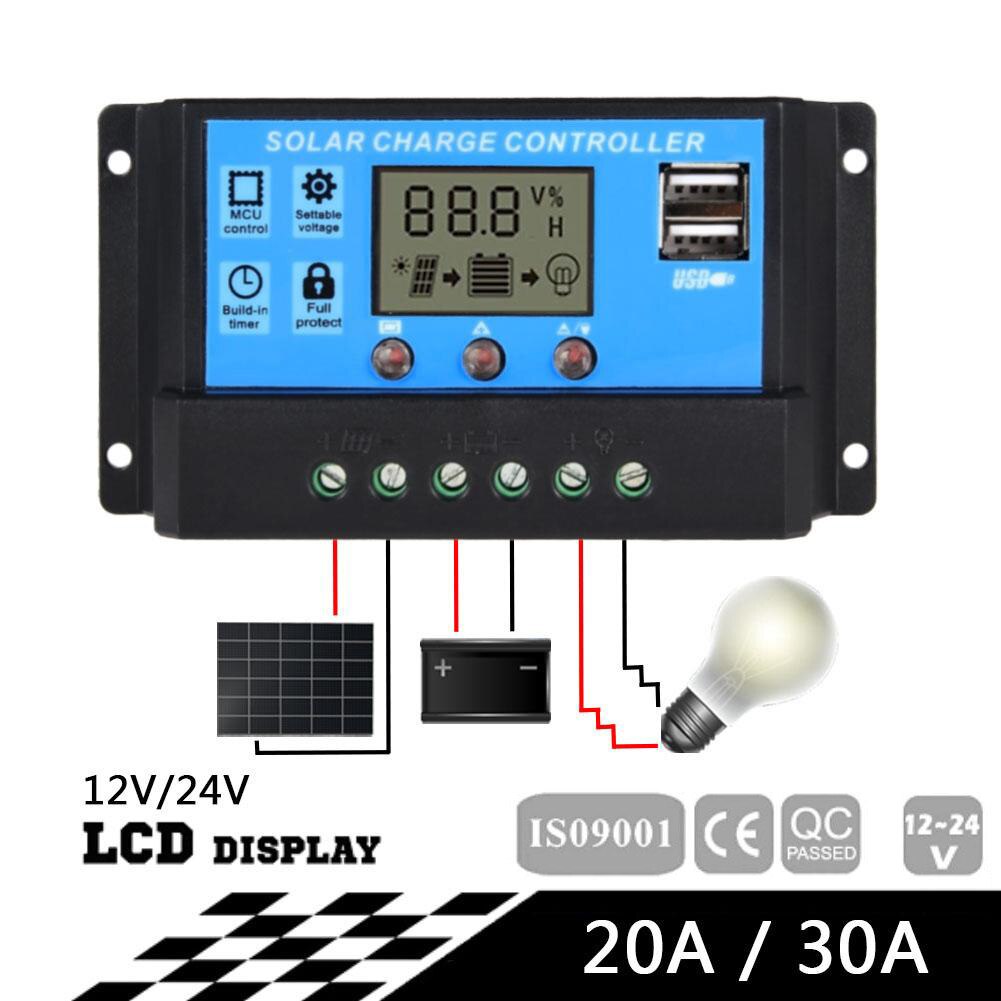 20A/30A Solar Panel Controller 12-24V Voltage Battery Protection Circuit