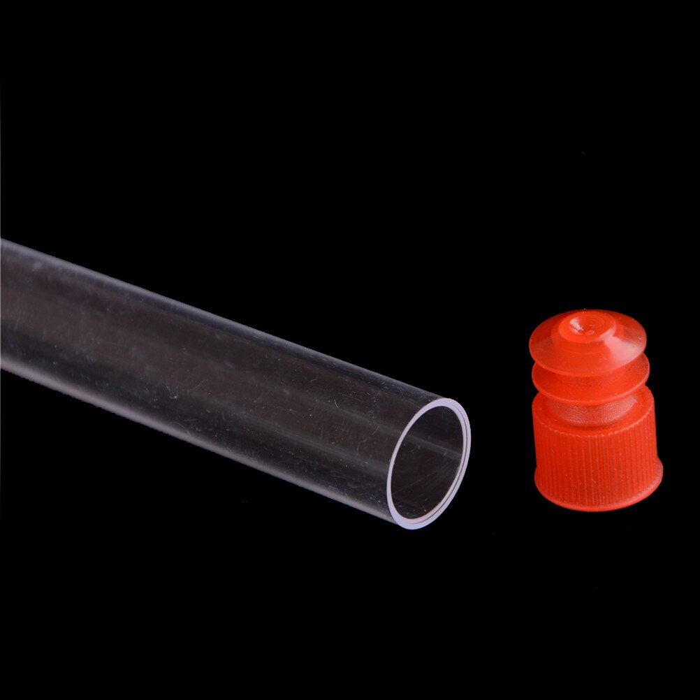 10 stk 12*100mm gennemsigtige plastik polyethylen laboratorierøde reagensglas med låg hætteglas prøvebeholdere