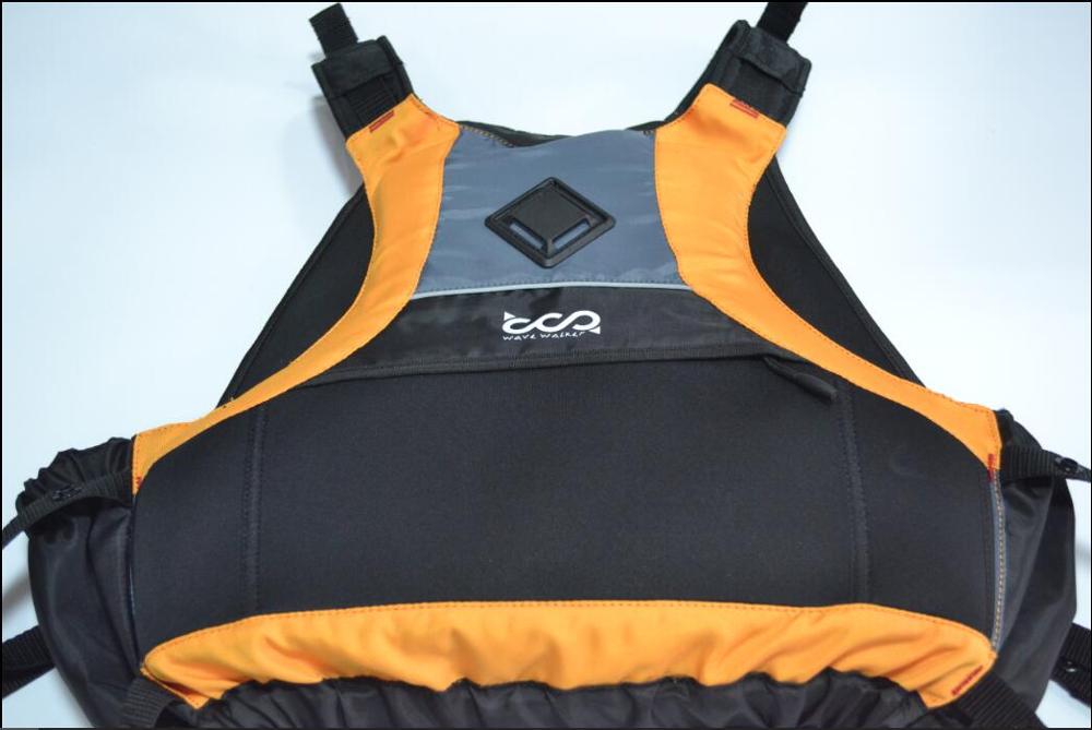 Walkwaker CE Mark-chaleco salvavidas de espuma de PVC para adultos y niños, ayuda a la flotabilidad de kayak y canoa, chaleco de seguridad deportivo: Orange / XS S