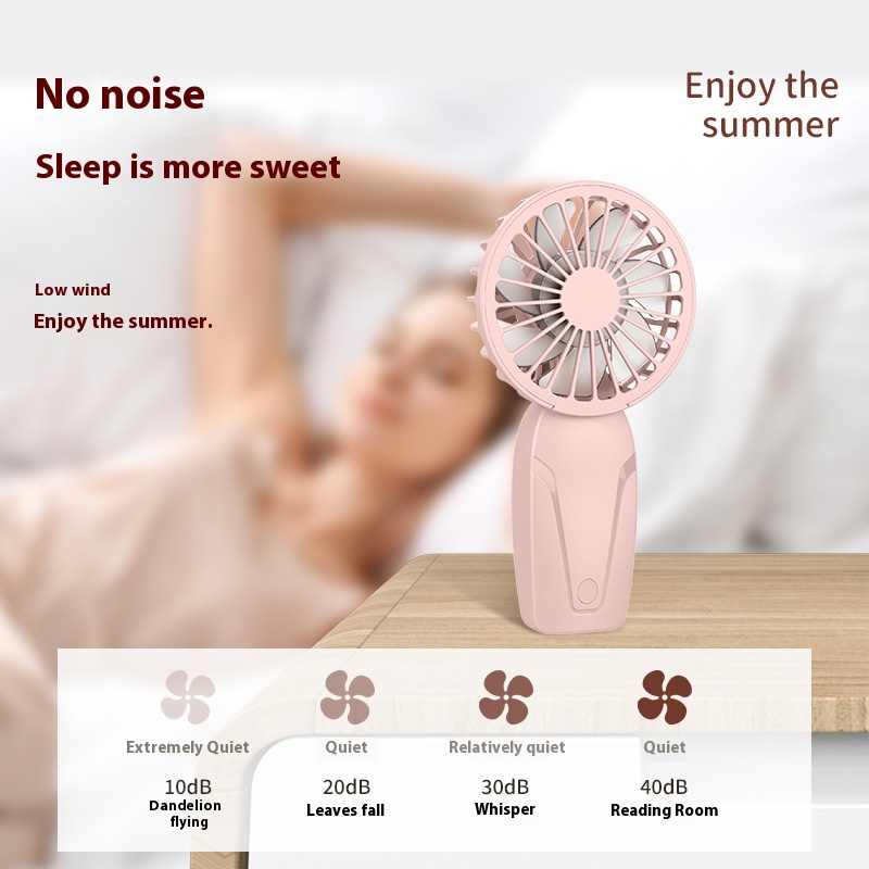 Portable Handheld Small Fan ABS Lightweight Cute Appearance USB Rechargeable Mini Fan For On Go Cooling Portable Mini Pocket Fan