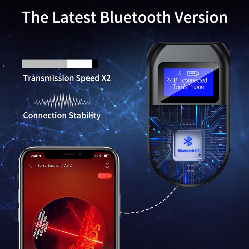 Lcd-scherm Bluetooth Met 5.0 Chip Ontvanger Zender Adapter Aansluiting Stabiliteit Voor Pc Auto