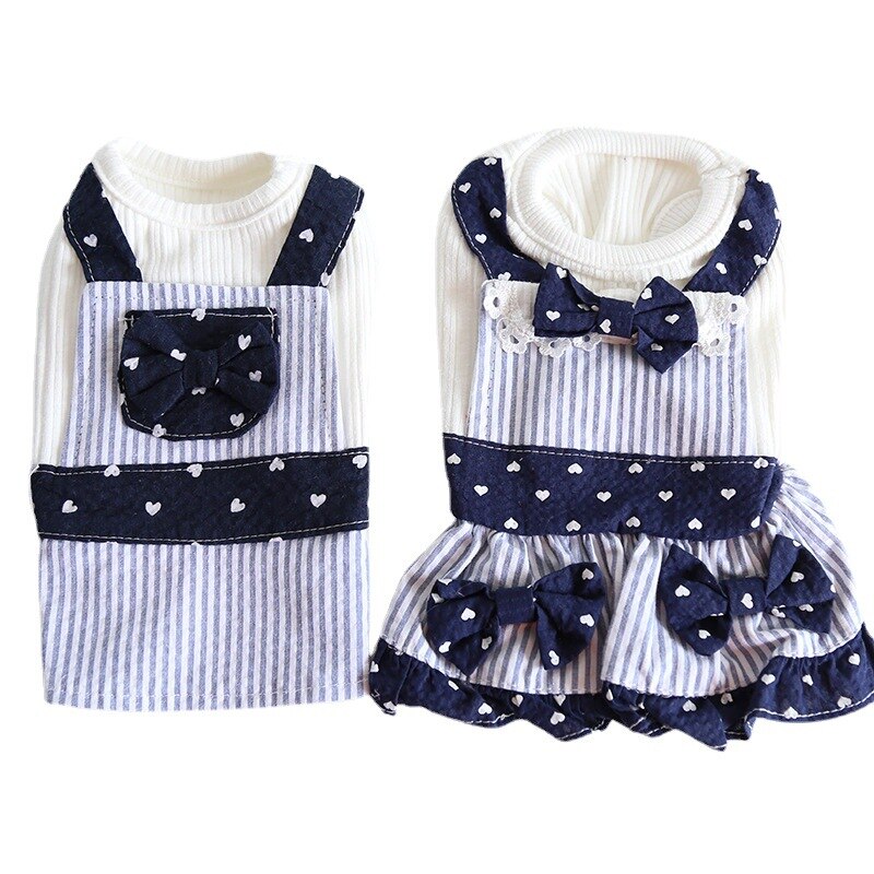 Vestido con lazo para perro, ropa para mascotas, vestido de Lolita para gato, traje de Chihuahua maltés, productos para cachorros