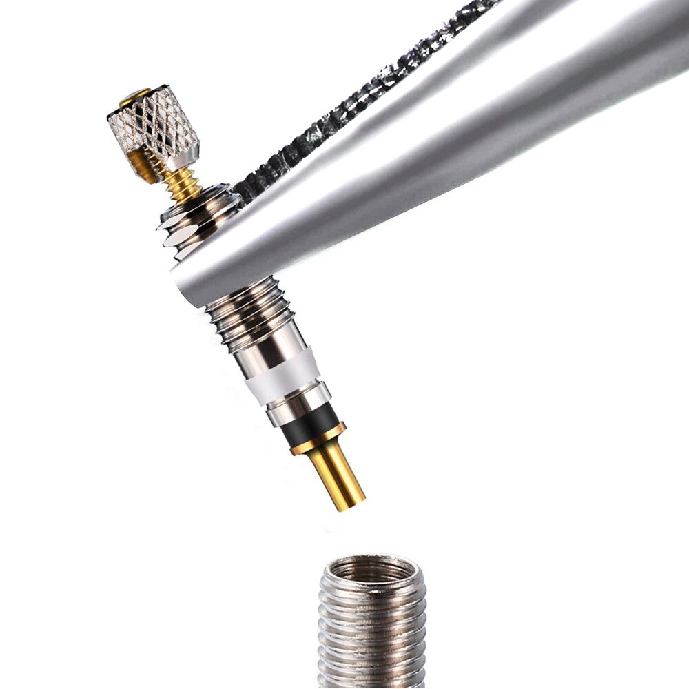 2/6/12PCS Presta Valve Brass Core W/ Optional Tool CNC-machined FV MTB Road Bike Tubes Repair Tire Service Parts