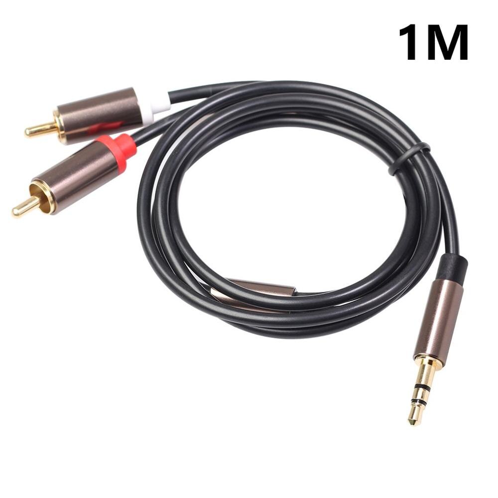 3.5Mm Naar 2rca Male Stereo Audio Cable Rca Hifi Audio Kabel Aux Rca Jack 3.5 Y Splitter Voor rca Kabel: 1m