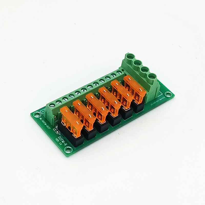 DC Power Fuse Distribution Strip Module Terminal Block 6 Position Expandable