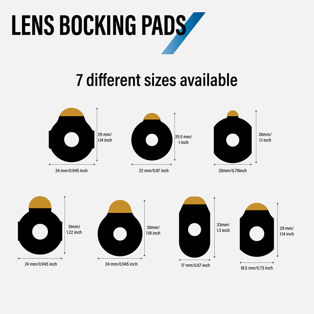 1000 stück hochklebende, rutschfeste, hydrophobe pc-linsenblockierpads zum schutz optischer linsen, linsenschleifzubehör