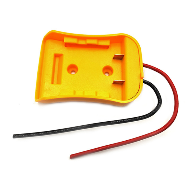 Battery Adapter for Dewalt 18V 20V MAX Battery Dock Holder Power Mount Connector with 12 AWG Home Power Tools Yellow/black: black