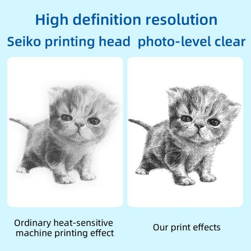 Portable thermal printer mini cat print photo pocket thermal label printer 58mm printing wireless Bluetooth Android iOS printers