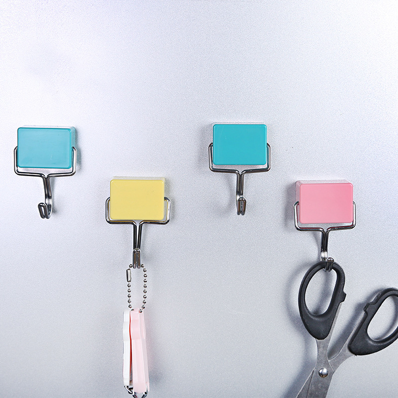 1 PCS Magnetic hooks Rugged mini heavy-duty hanger key rack locker wall rack hook for home kitchen refrigerator hook