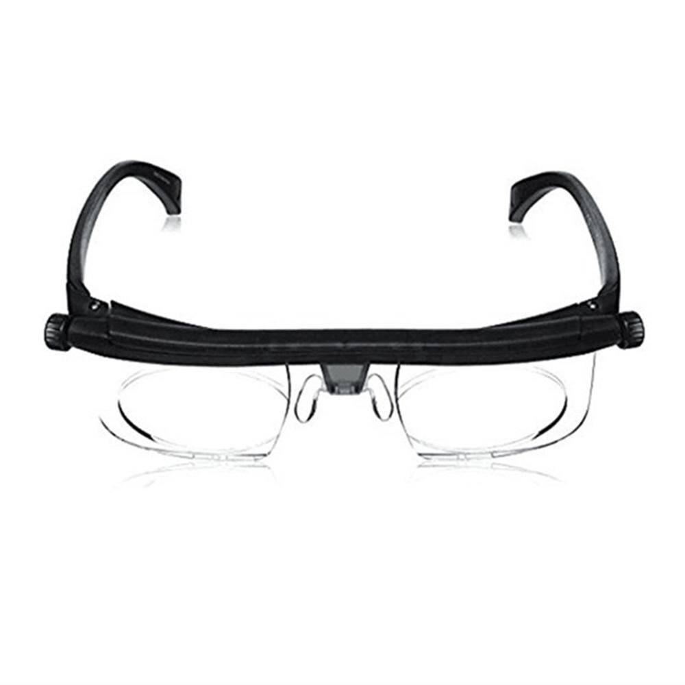 Justerbar styrke linse briller variabel fokusafstand vision zoombriller beskyttende forstørrelsesbriller med opbevaringspose