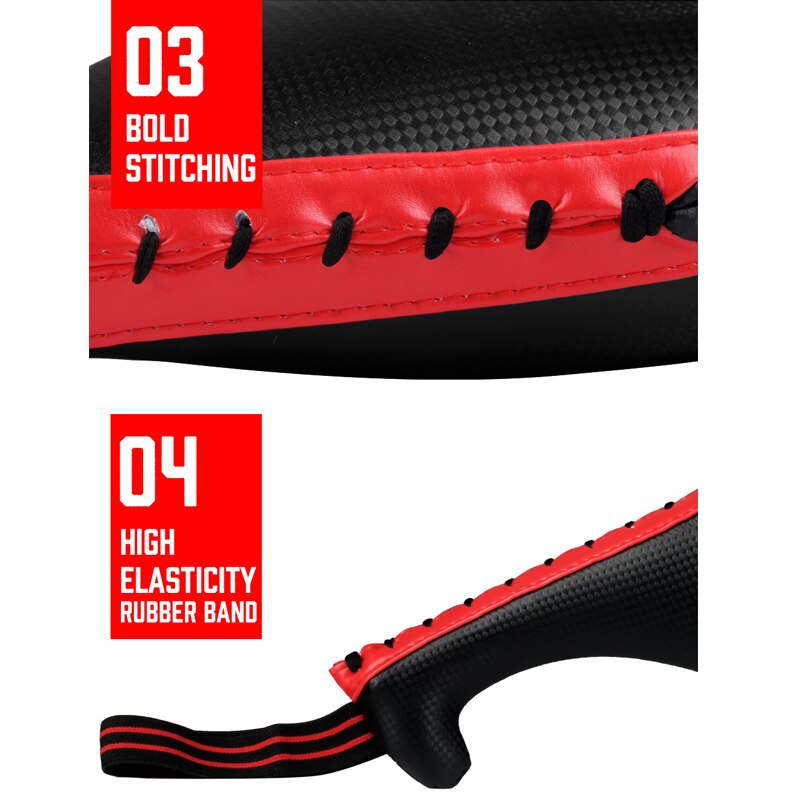 Boa qualidade dupla target mitt taekwondo pads kick boxe alvo karate mma treinamento profissional engrenagem sticke soco mão almofada