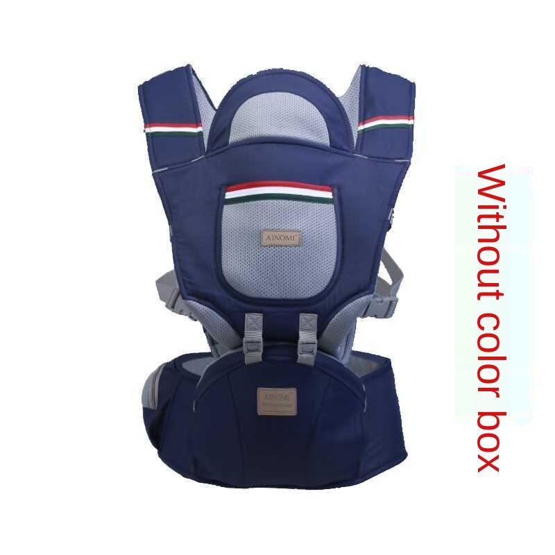 Porte-bébé multifonctionnel de luxe à la , casquette coupe-vent respirante, tabouret croisé à l'arrière pour bébé avec rangement: W