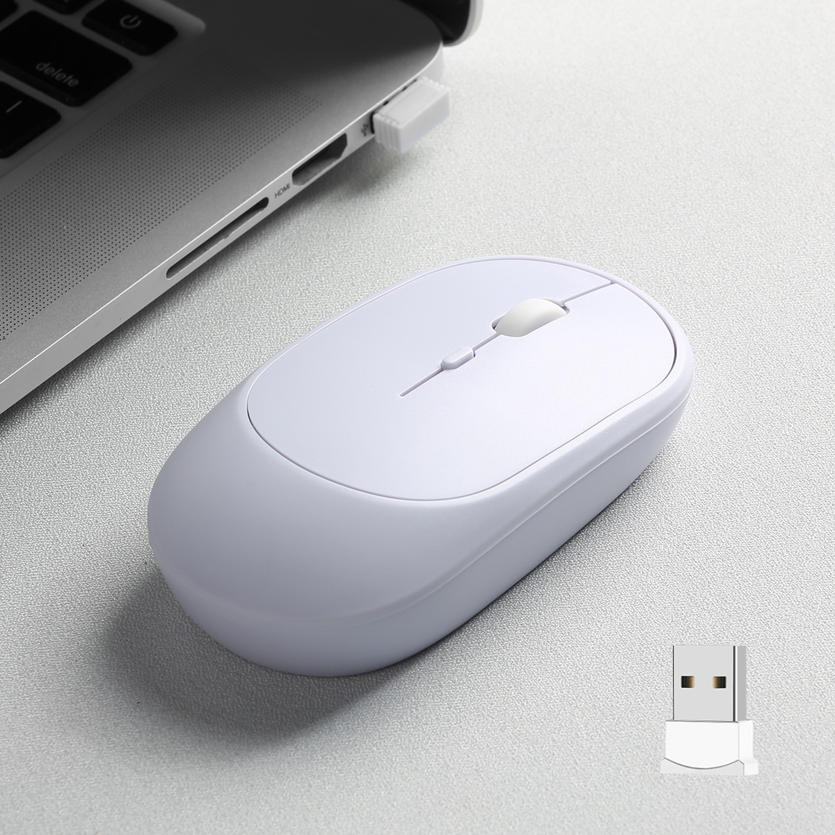 Souris de jeu sans fil graphite Gh, Bluetooth, ultra-faible consommation d'énergie, modes touristes, compatible avec PC, Mac, growLapmedicats, muet: Black