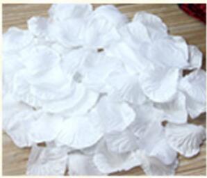 5000 stk / parti 5*5cm silke rosenblade til bryllup dekoration, romantiske kunstige rosenblade bryllup blomst rose blomst: Hvid