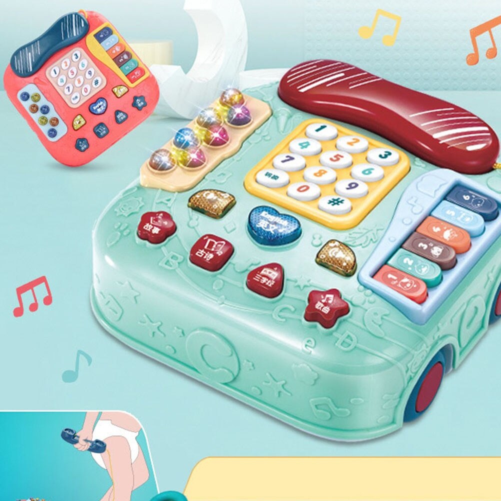 Baby Telefoon Kinderen Speelgoed Auto Vormige Speelbal Tweetalige Speelgoed Mobiele Telefoons Toy Telefoon Telefoon Jouet Enfant Speelgoed Telefoon Voor Kinderen