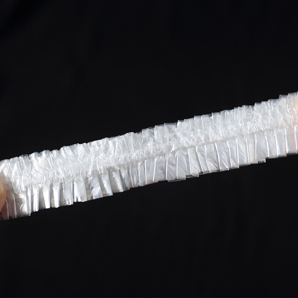 Dust-proof Strip Hat Cap Hood 10pcs Disposable Shower Caps Anti Dust Clear Hat Spa Hair Salon Bath Accessories Cap Bathroom