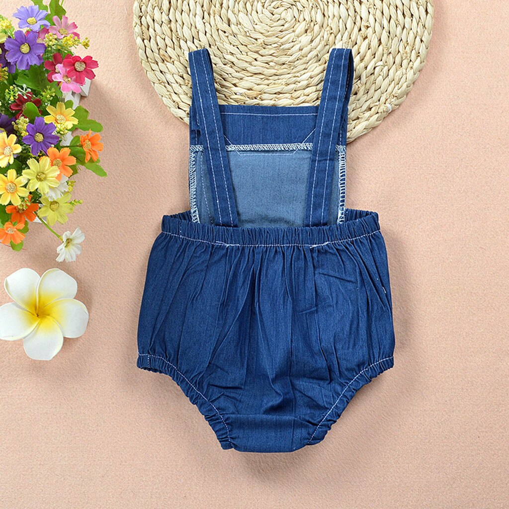 Toddler Kid Baby Girls Boys Sleeveless Cartoon Printed Romper Bodysuit Outfits
