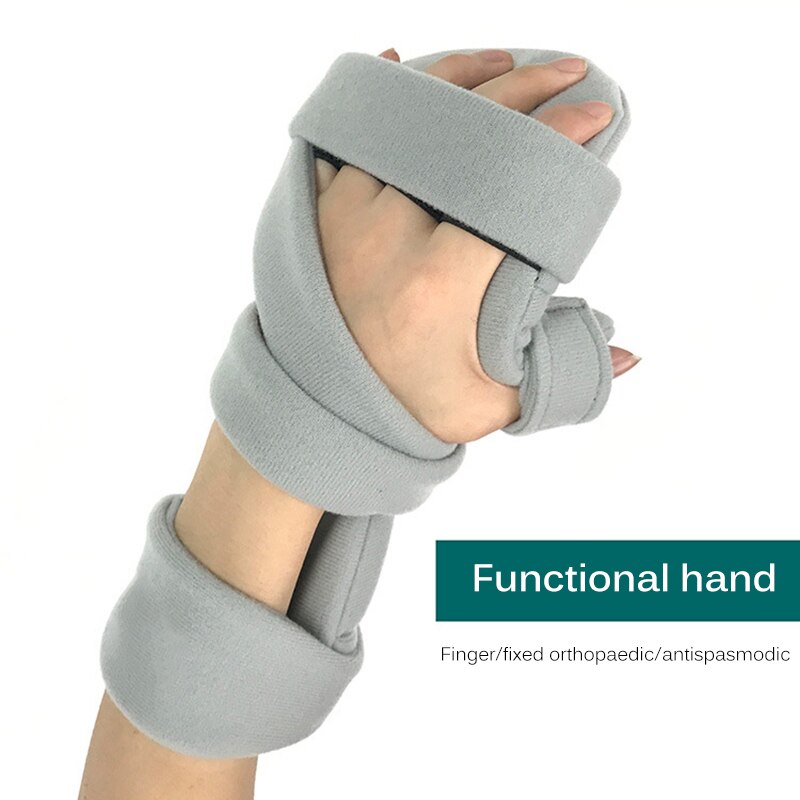 Vaste vingercorrector functionele fractuurrevalidatie hand polsspalk immobilisator verstelbare rustcorrector grijs vast