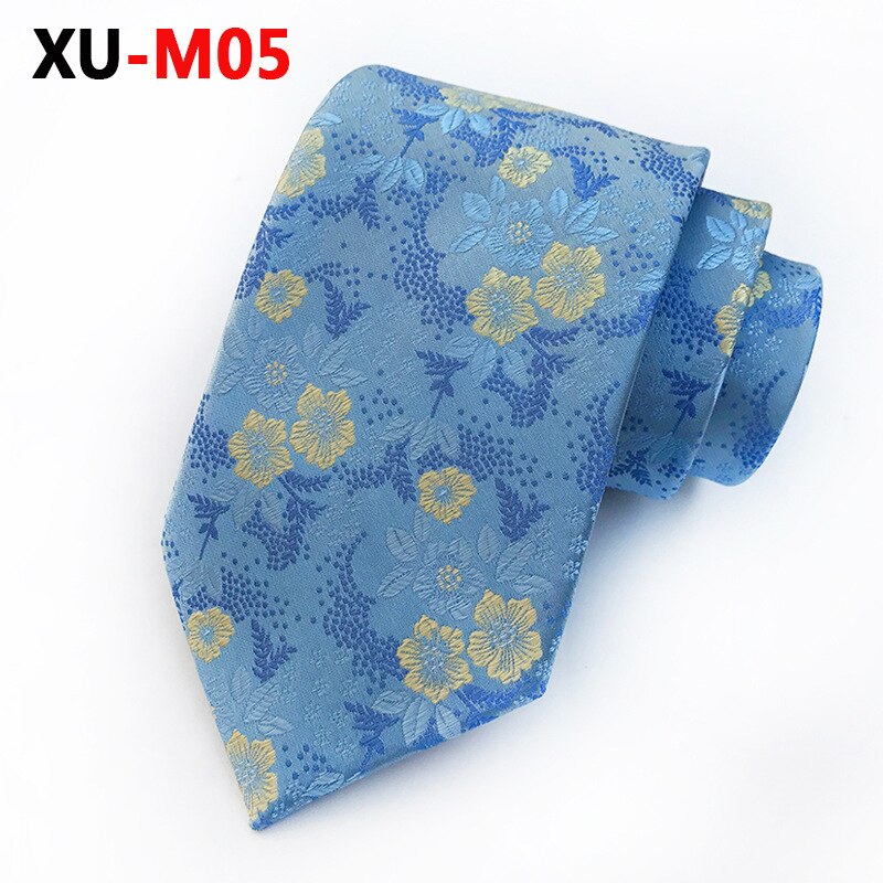 Cravate classique à fleurs pour hommes, 8cm, pour les créateurs d'affaires, idéal pour un mariage: XU-M05