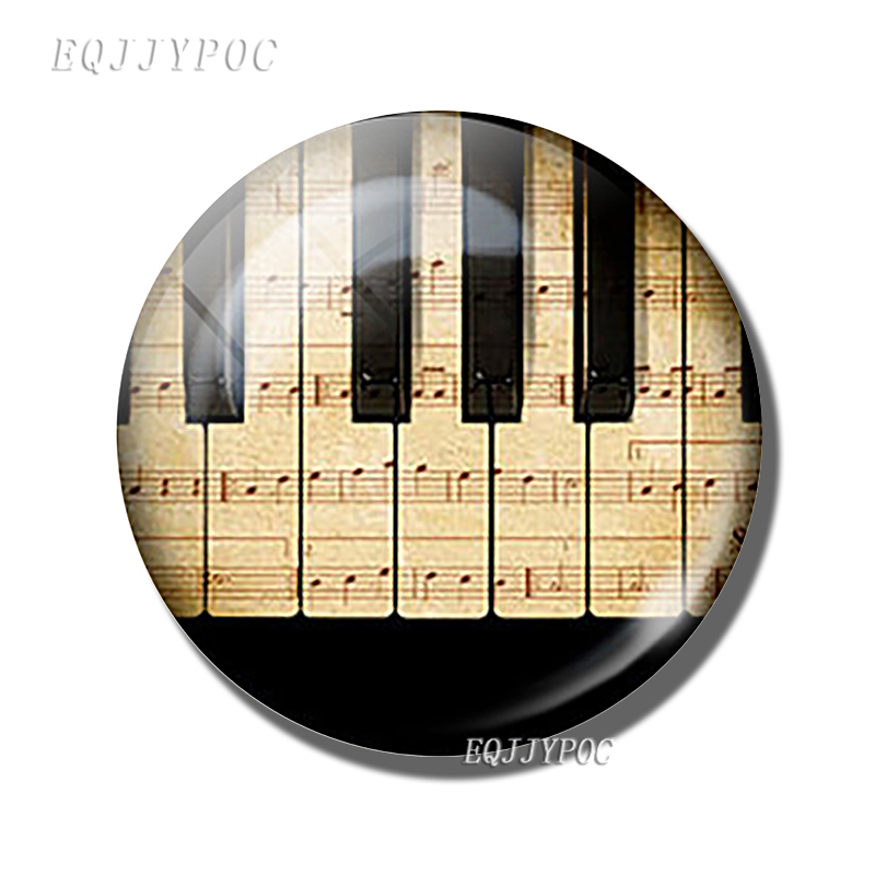 Glas Kühlschrank Magnete Flöte und Musik Magnete Violine Saxophon Gitarre Musik noten Magnetische Aufkleber für Kühlschrank Musik: Schwarz