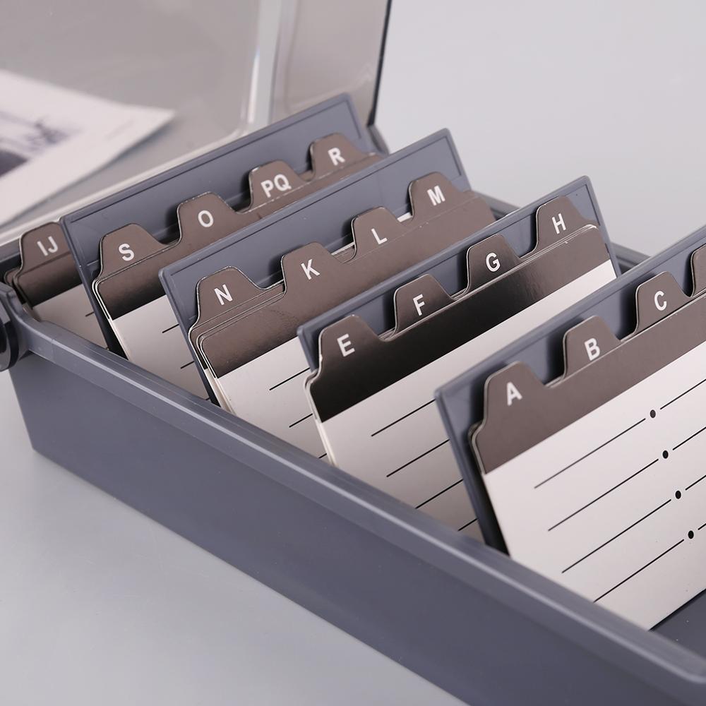 Large Capacity Splitter Index Tabs Business Card Holder Name Card Storage Box Organizer Case