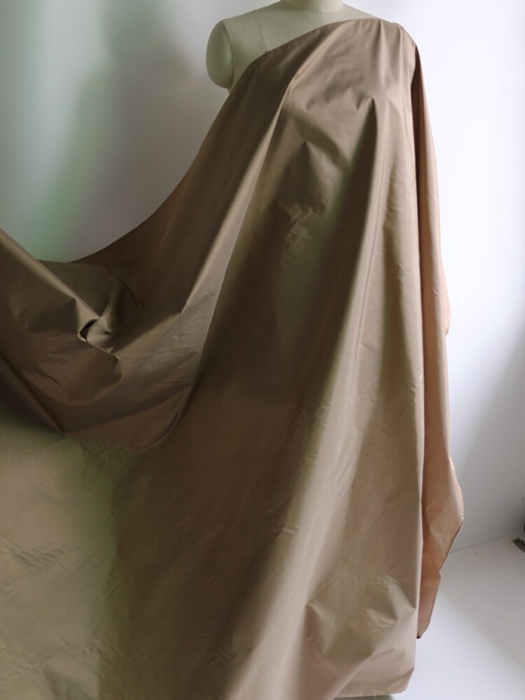 100cm*140cm formet naturlig silke taft stof kjole kjole materiale garn farvet khaki
