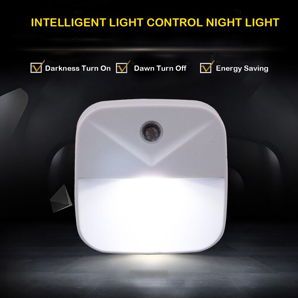 Wireless Light control Sensor LED Night Light EU US Plug Dusk-to-Dawn Night Lights For Baby Kids Bedside Bedroom Corridor Lamp