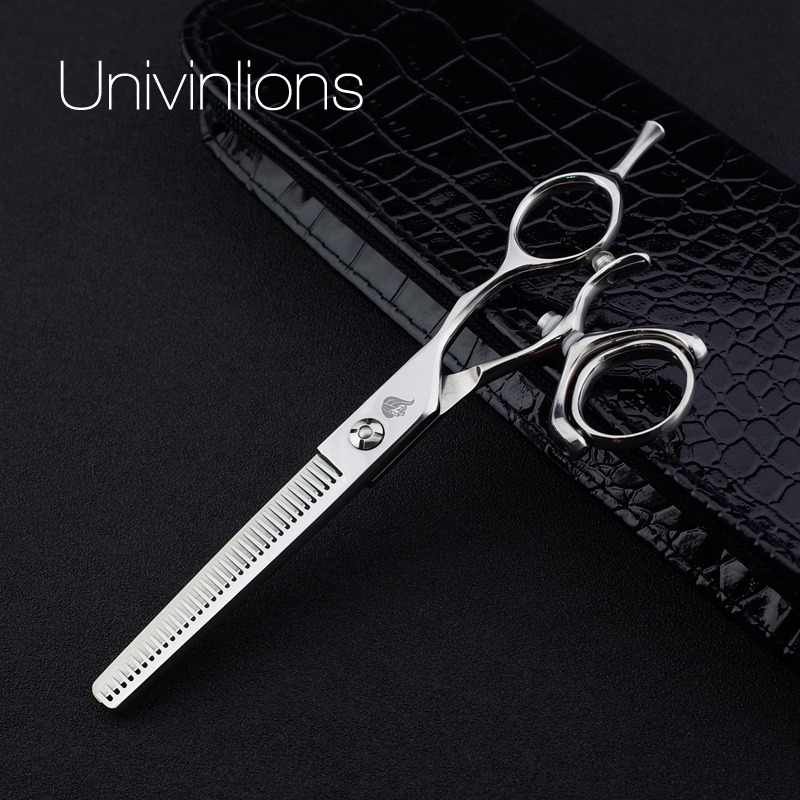 6 &quot;440C Professionele Japan Haar Schaar Japanse Kappers Schaar Roterende Duim Scharen Swivel Duim Schaar Rotary Shear: 1 thinning scissor