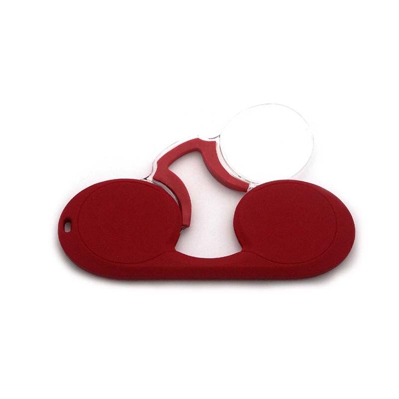 Sighttoo Siliconen Neus Clip Leesbril Mini Schuim Neus Bril Mannen Draagbare Vergrootglas Brillen Lui Lezers Eyewear Lupa: +150 / Red