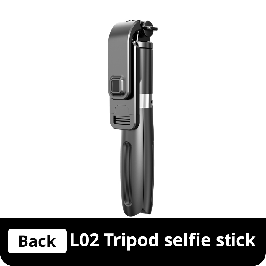 L02 Wireless Bluetooth Selfie Stick with Mini Tripod Foldable Selfie Rod with Remote Control for Phone Action Camera Iphone: black