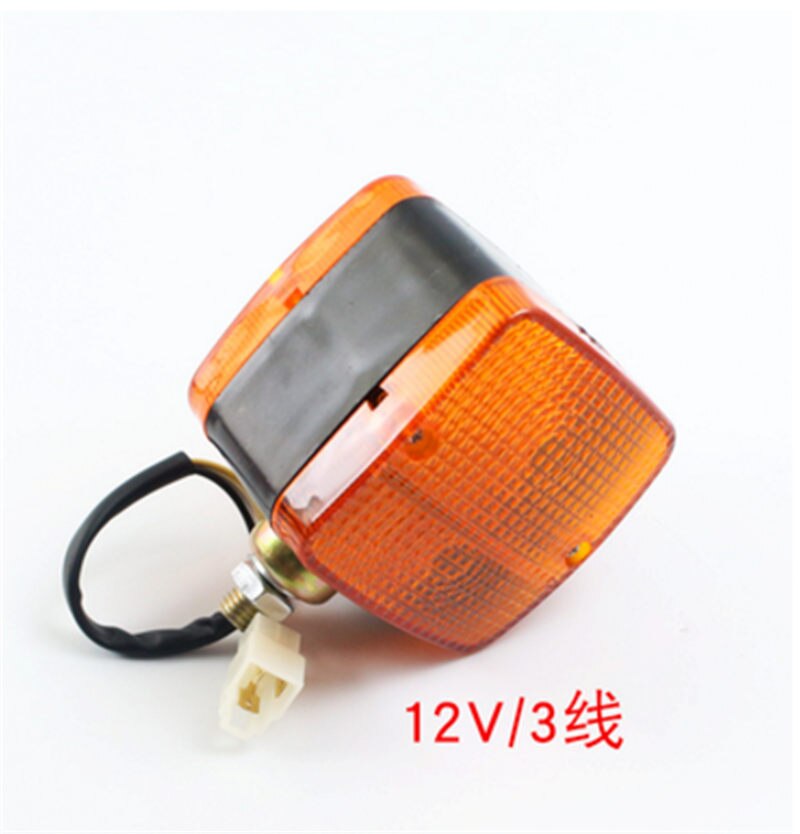 Forklift Steering Lamp Headlight Small Lamp Holding Force Longgong 12V 24V Front Steering Small Square Lamp: 12V Three line tape