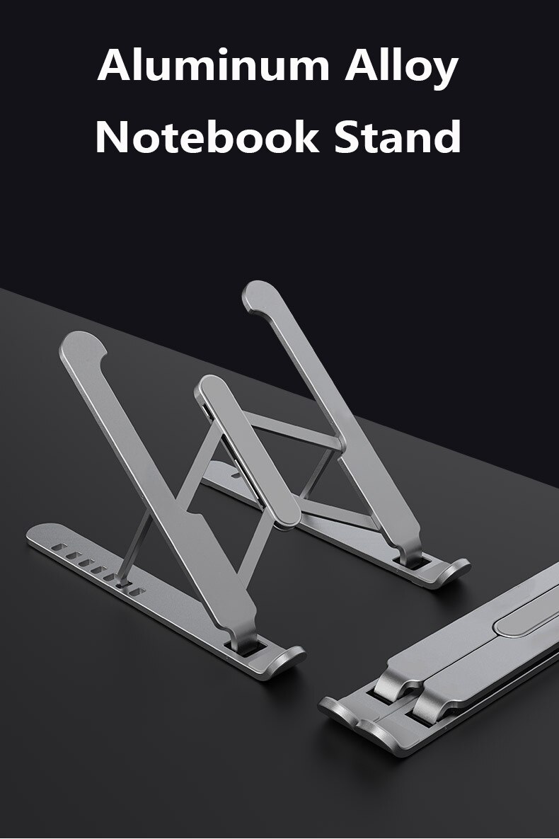 PL1 Aluminium Legierung Klapp Laptop Stand Faltbare Einstellbare Aluminium Laptop Tablette Ständer Tragbare Schreibtisch Halfter Halterungen
