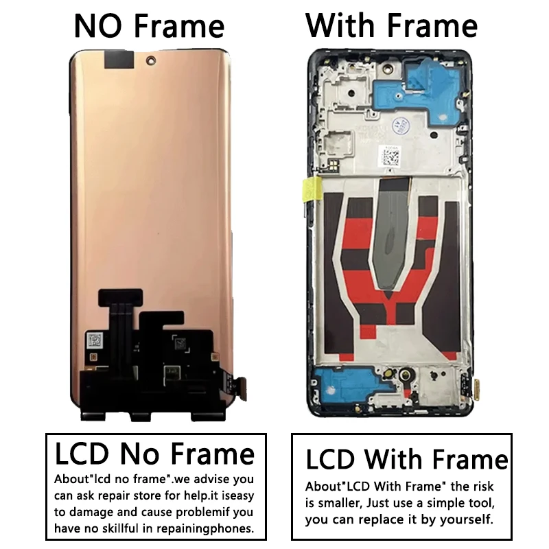 6.7“AMOLED For Oppo Reno10 5G LCD Touch Screen Digitizer For Oppo Reno 10 5G Display CPH2531 Screen With Frame