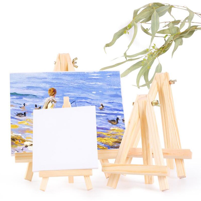 1Pcs Mini Hout Kunstenaar Statief Schildersezel Voor Foto Schilderij Postkaart Display Houder Frame Leuke Bureau Decor: White