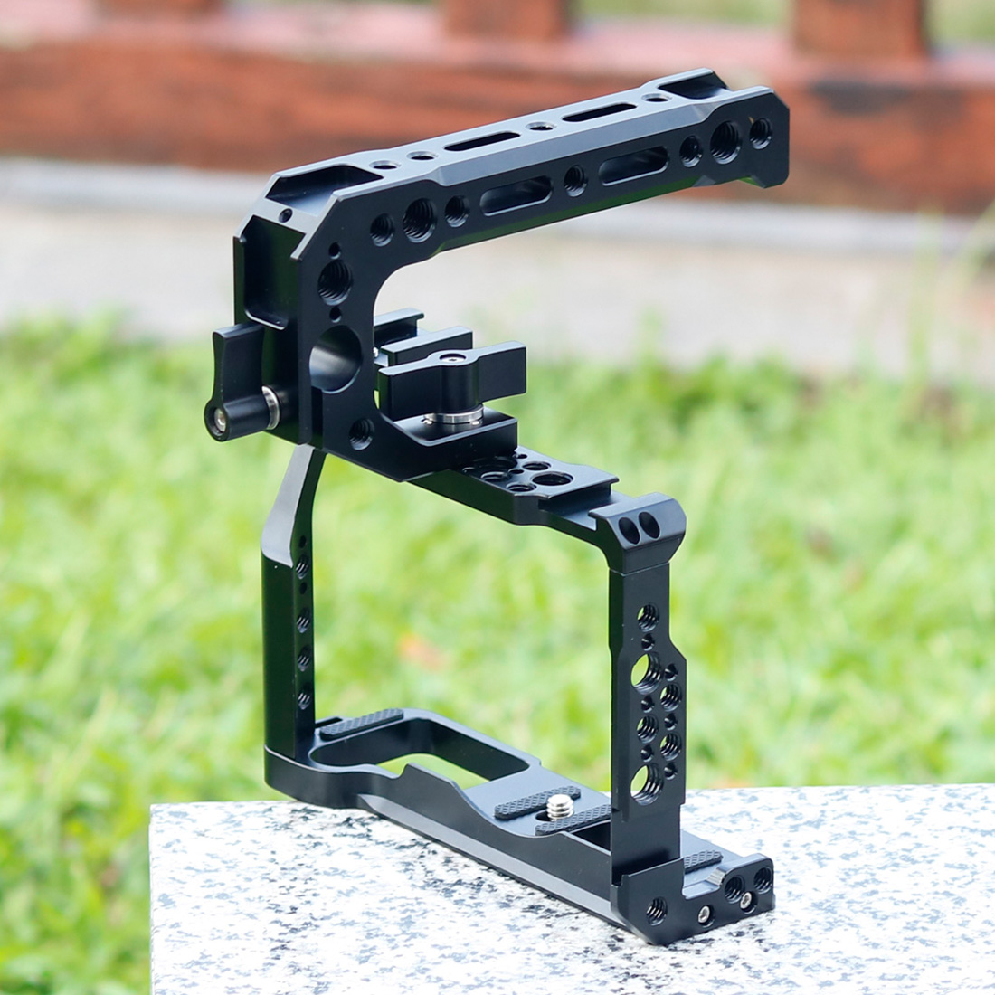 Jos d'appareil photo reflex en aluminium pour Fujifilm X-T3 /XT3/XT2 /X-T2 DSLR Rig Juste de protection avec poignée supérieure Grip Cold Shoe Mount