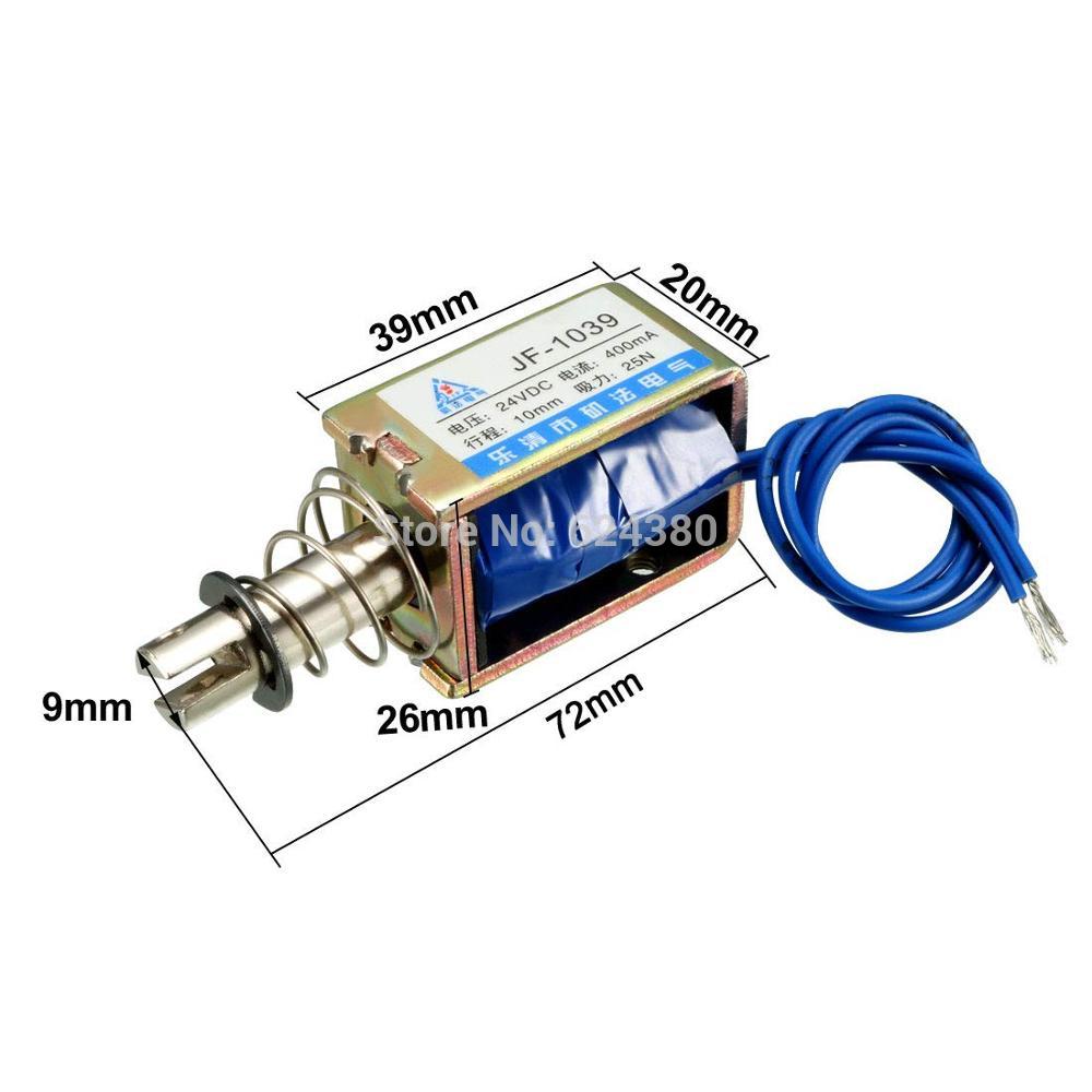 Électroaimant Solénoïde Push-pull 12V 0.5A 55N 10mm - Modèle JF-1564B - Neuf Uxcell