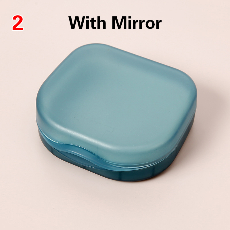 Denture Storage Box Elderly Portable False Teeth Box Invisible Braces Orthodontic Retainer Case With Cover Dustproof Container: PURPLE