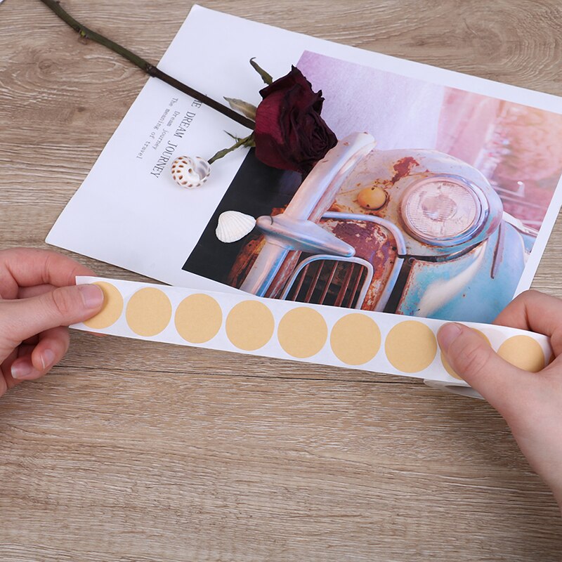 500 pcs/set Kraft Paper Sticker Labels Scrapbooking Blank Cowhide Sticker Sealing Sticker For Package Stationery Write A Letter