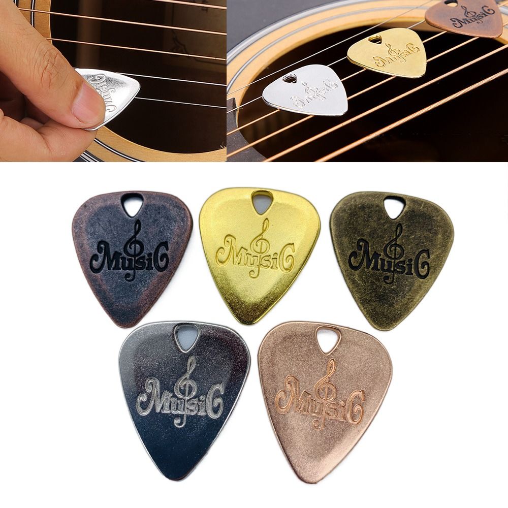 Metal guitar plekter akustisk guitar plekter zinklegering plekter plekter til elektrisk guitar musikinstrument dele tilbehør ny 2024