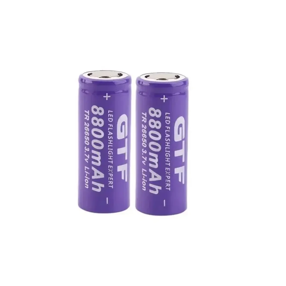 Original 26650battery 3.7V 8800mAh Lithium-ion Rechargeable Battery, Suitable for Flashlight DIY and Other Fields,