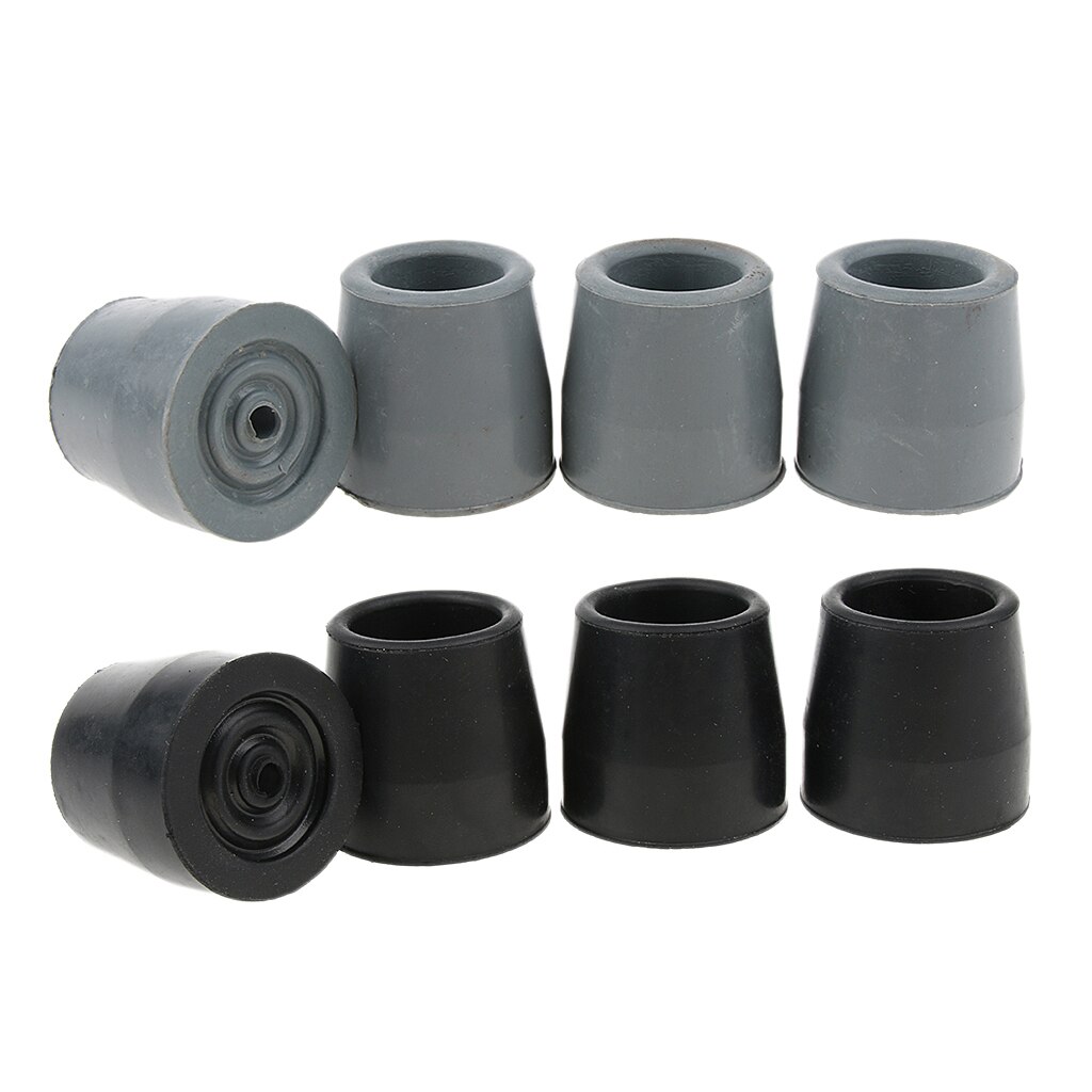 4 Stuks Beentje Rubber Crutch Tip Stevig Op Gebroken Grond Rock Modder Anti-Slip