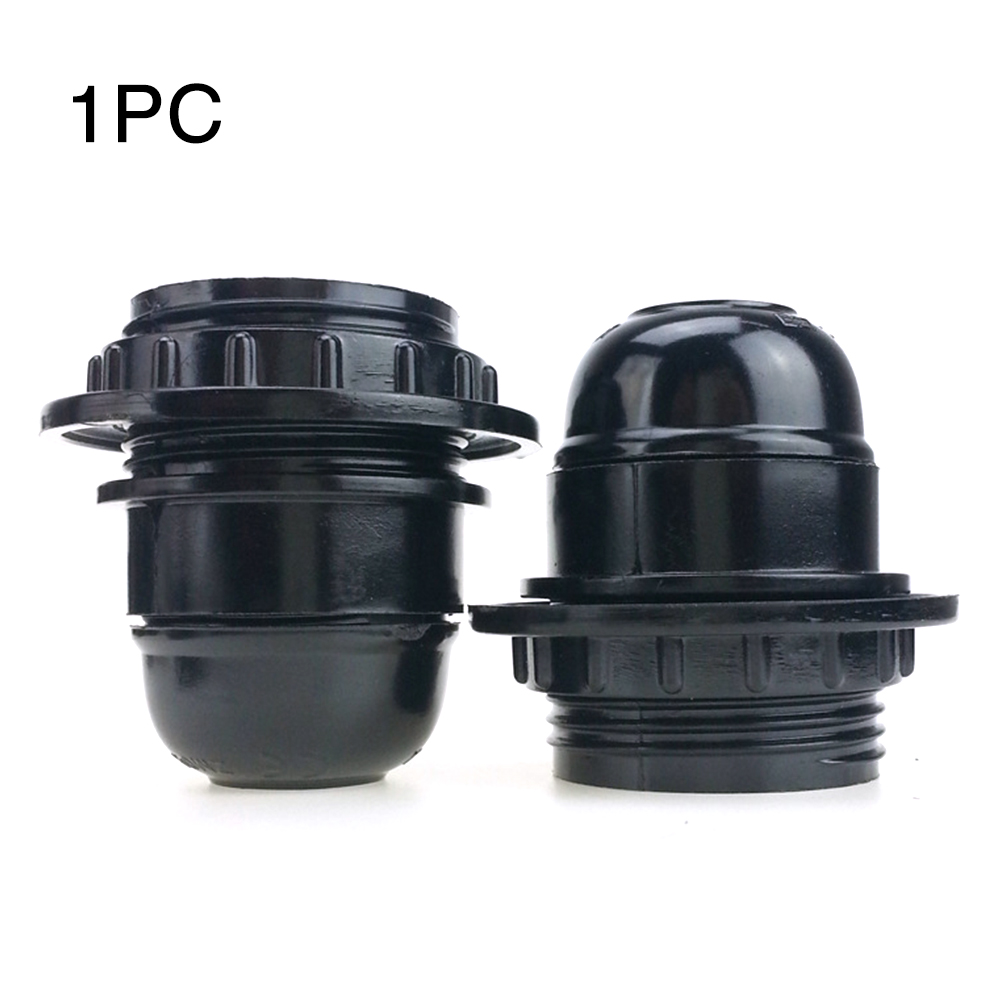 E27 ES Lamp Holder Light Bulb Base Durable Home Black Accessory Period Style Bakelite Pendant Socket Fittings Screw Self-locking