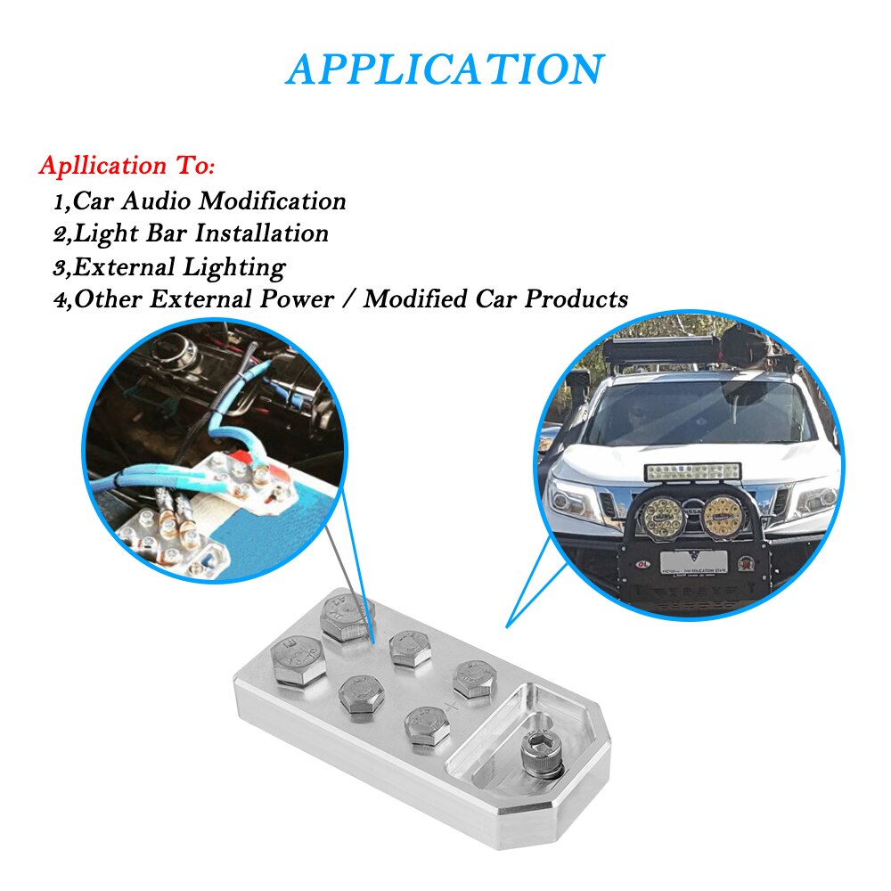 Flat Battery Terminals Kit Screws Bolts Aluminum for XS Power M6 M8 STANDAR Battery Positive Negative Car Replacement Part