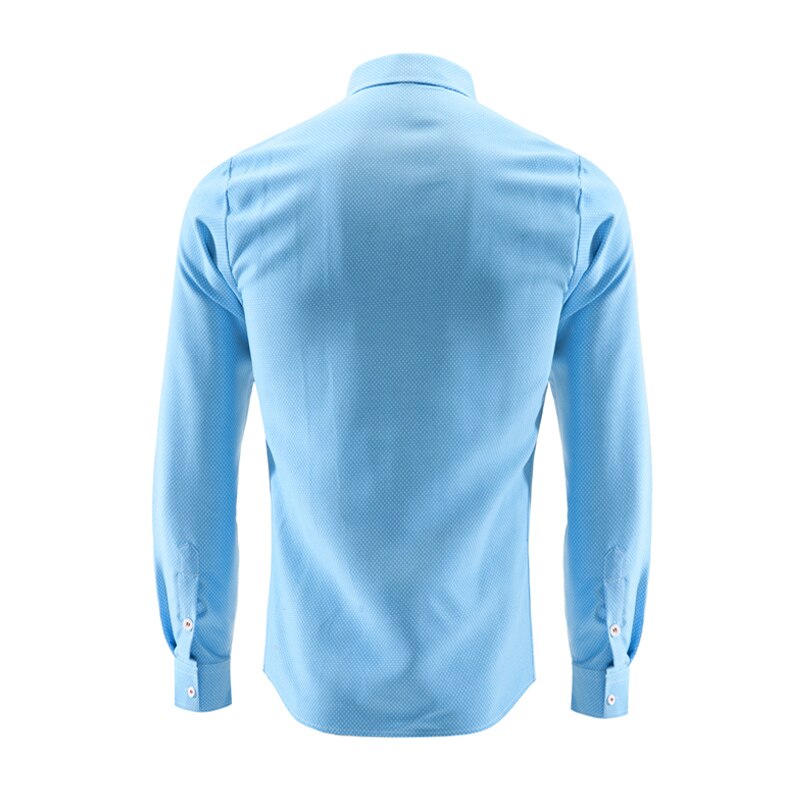 stijl UK classic jongen shirts M-2XL volledige mouw jonge mens casual shirt stippen Slim fit gratis